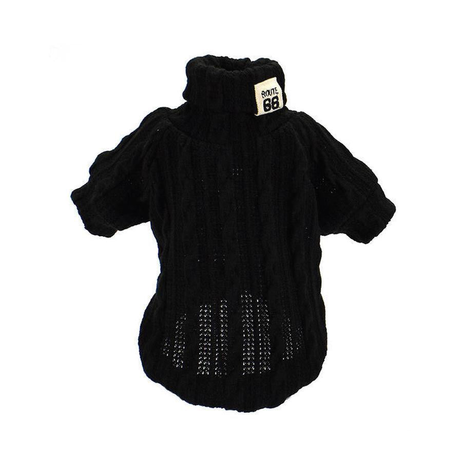 JMT-855434 Cozy Knitwear Coat for Small and Medium Pets in Orange, Black, and Grey