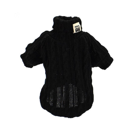 JMT-855434 Cozy Knitwear Coat for Small and Medium Pets in Orange, Black, and Grey