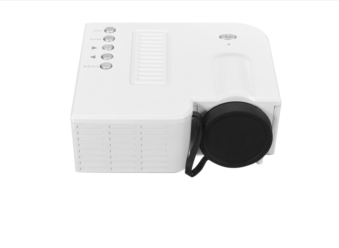 JMT-855690 Mini LED Projector UC28B - 50 Lumens, 320x180 Resolution, Compact and Portable with USB and TF Card Support