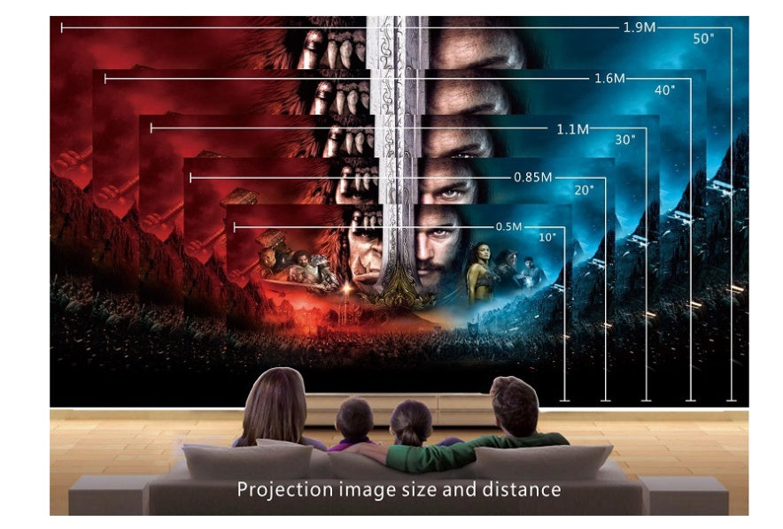 JMT-855690 Mini LED Projector UC28B - 50 Lumens, 320x180 Resolution, Compact and Portable with USB and TF Card Support