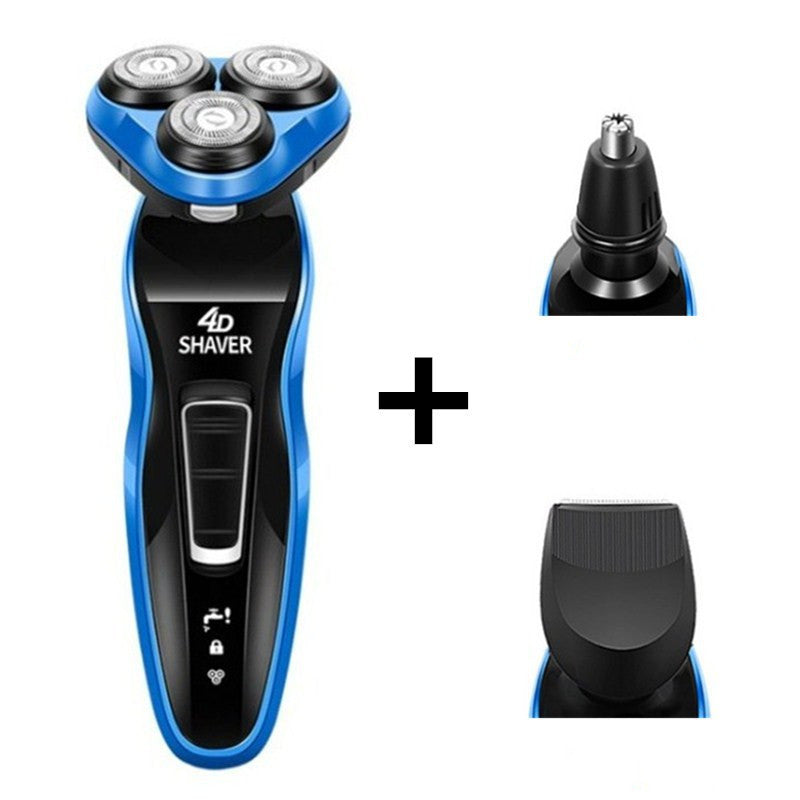 JMT-855754 4-in-1 Multifunctional Wet/Dry Men's Electric Shaver with 3D Floating Head and Rechargeable Battery