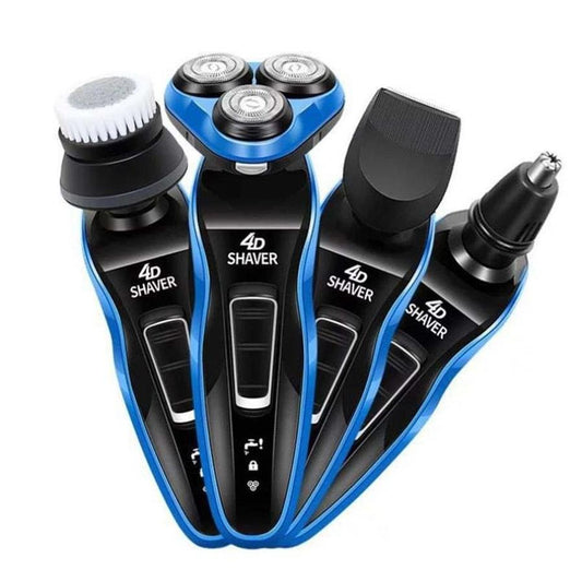 JMT-855754 4-in-1 Multifunctional Wet/Dry Men's Electric Shaver with 3D Floating Head and Rechargeable Battery