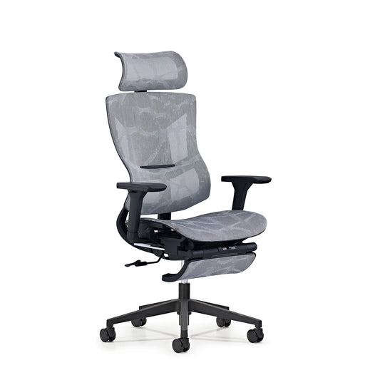 JMT-855818 Ergonomic High Back Mesh Office Chair with Footrest, Full Swivel Executive Design