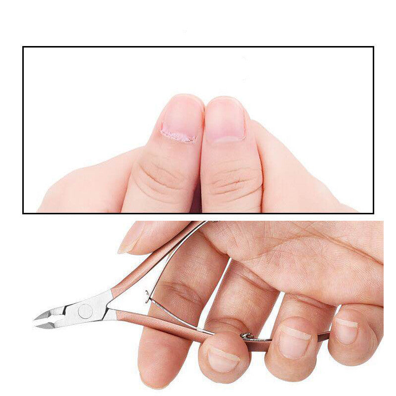 JMT-855818 Stainless Steel Dead Skin Cuticle Shears and Nail Tool Set for Adults - Three Colors Available