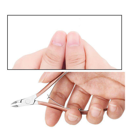 JMT-855818 Stainless Steel Dead Skin Cuticle Shears and Nail Tool Set for Adults - Three Colors Available
