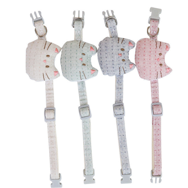 JMT-856330 Multicolor Random Cat Bow Tie Collars - 12 Pack, Polyester Casual Design