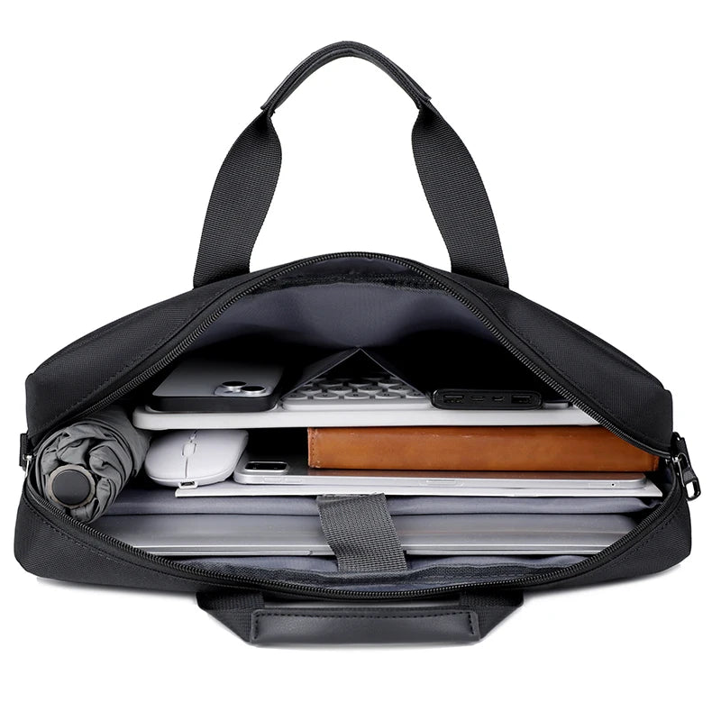 JMT-856330 Premium Expandable Waterproof Laptop Briefcase – Versatile Shoulder Messenger Bag for Business Travel