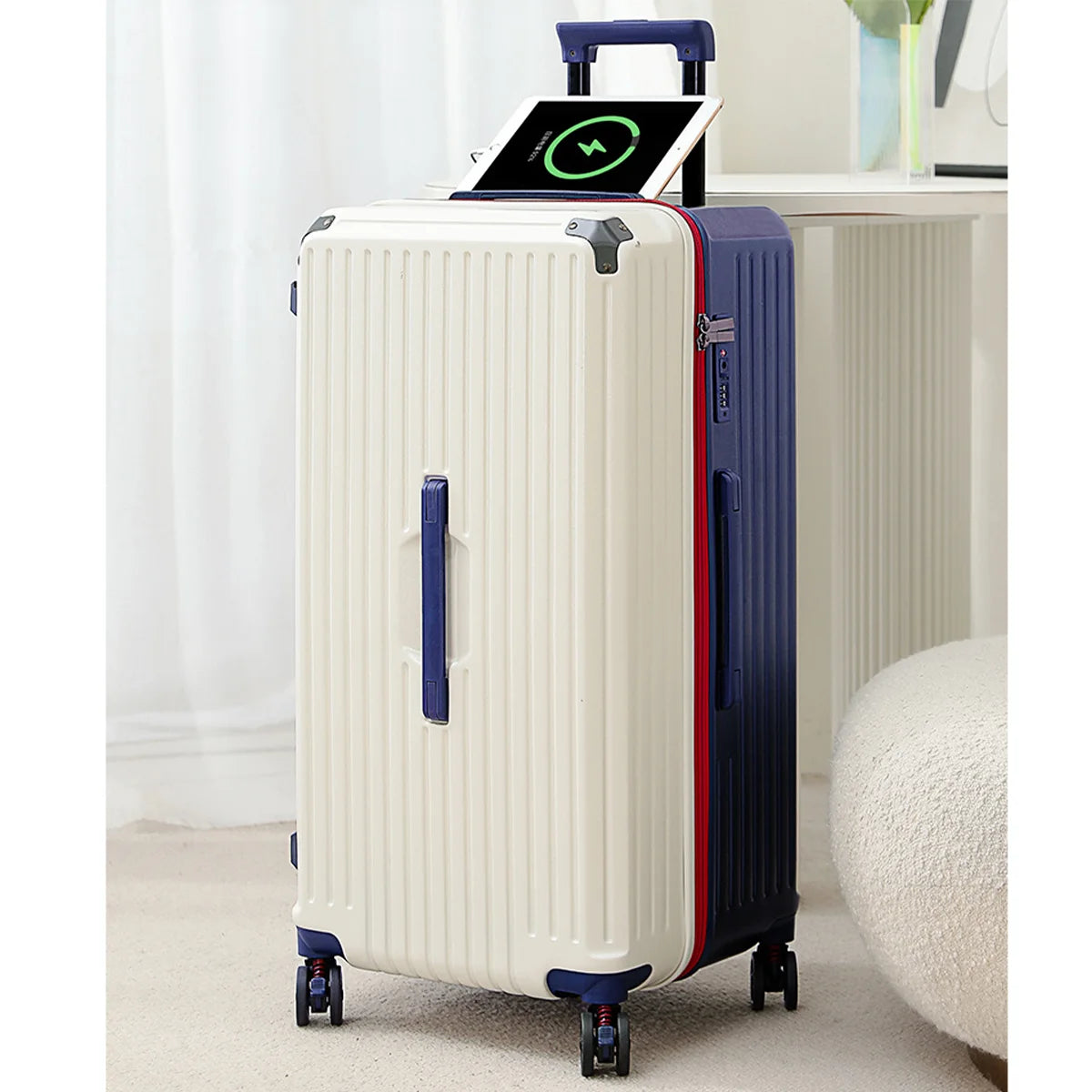 JMT-856394 Large Capacity Luggage Suitcase with USB Charging Port for Travel Convenience