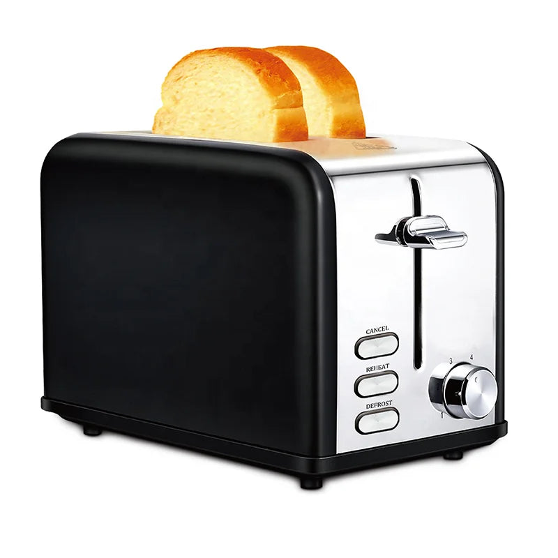 JMT-856458 Compact Stainless Steel 2 Slice Bread Toaster with Extra Wide Slots and Grill功能