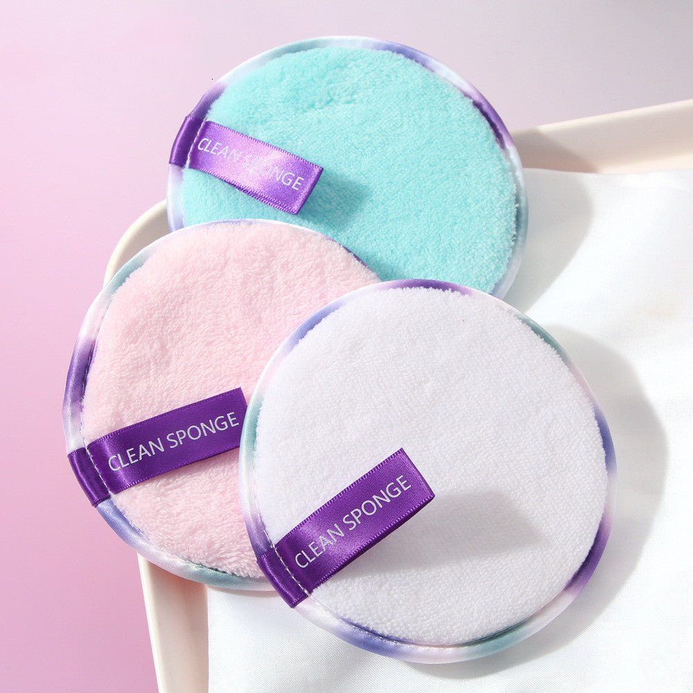 JMT-856650 Lazy Makeup Remover Wipes - Soft Reusable Fiber/Sponge Pads, Set of 3