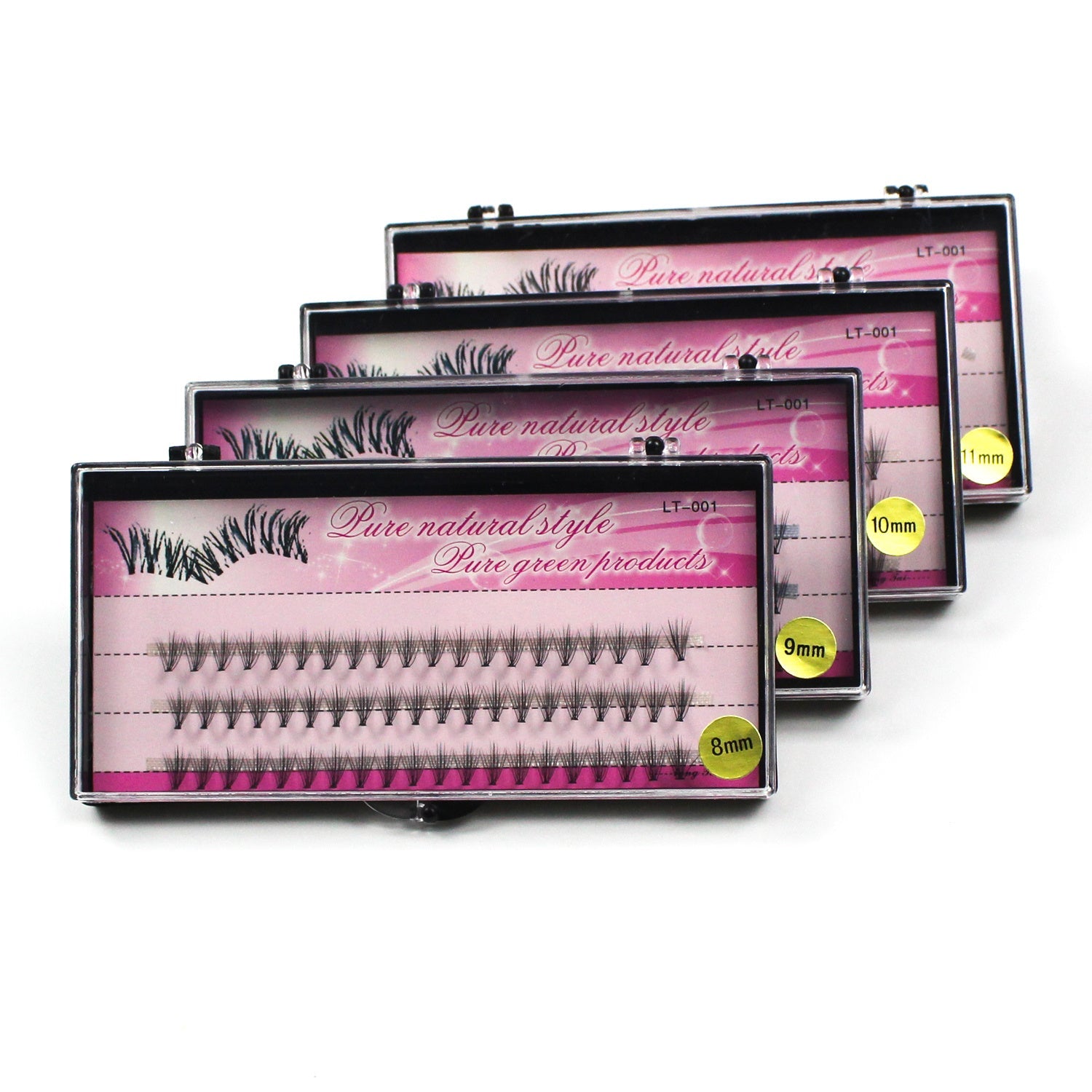 JMT-856778 Natural Look Self-Grafted Cluster False Eyelashes, Imported Fiber Yarn, Various Lengths Available