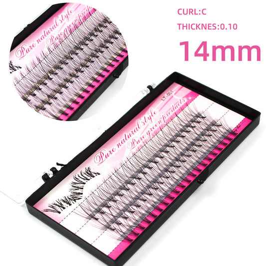 JMT-856778 Natural Look Self-Grafted Cluster False Eyelashes, Imported Fiber Yarn, Various Lengths Available