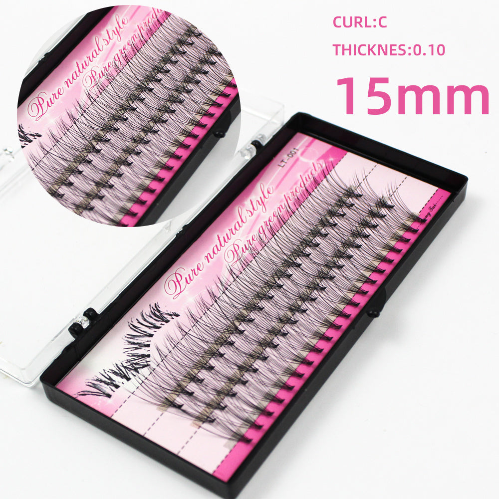 JMT-856778 Natural Look Self-Grafted Cluster False Eyelashes, Imported Fiber Yarn, Various Lengths Available