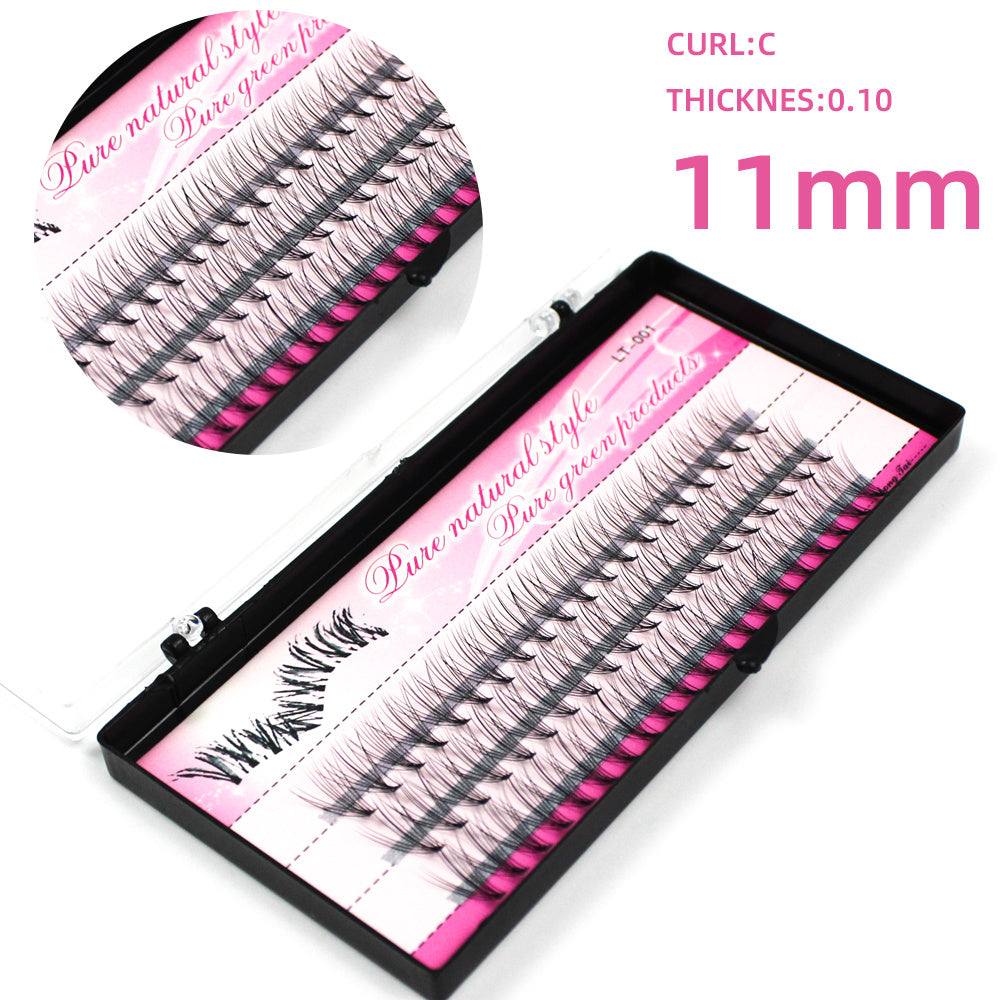 JMT-856778 Natural Look Self-Grafted Cluster False Eyelashes, Imported Fiber Yarn, Various Lengths Available