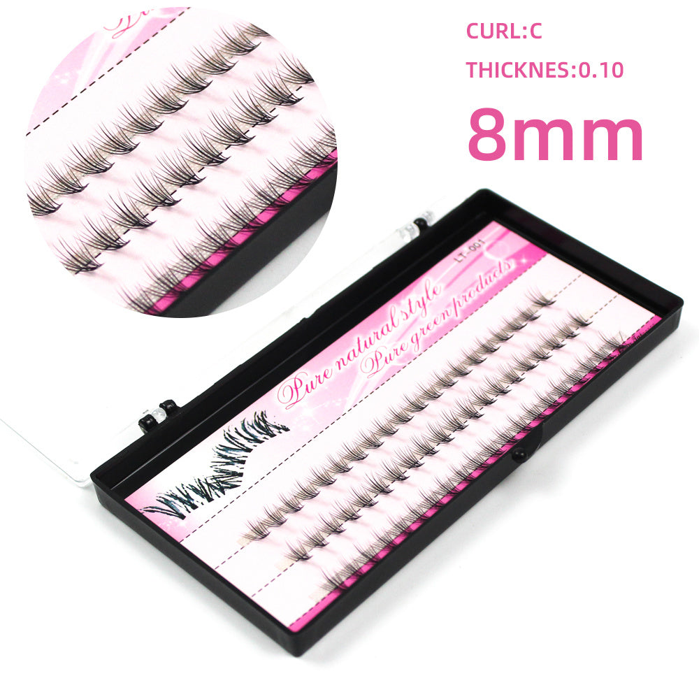 JMT-856778 Natural Look Self-Grafted Cluster False Eyelashes, Imported Fiber Yarn, Various Lengths Available