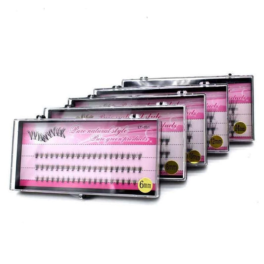 JMT-856778 Natural Look Self-Grafted Cluster False Eyelashes, Imported Fiber Yarn, Various Lengths Available