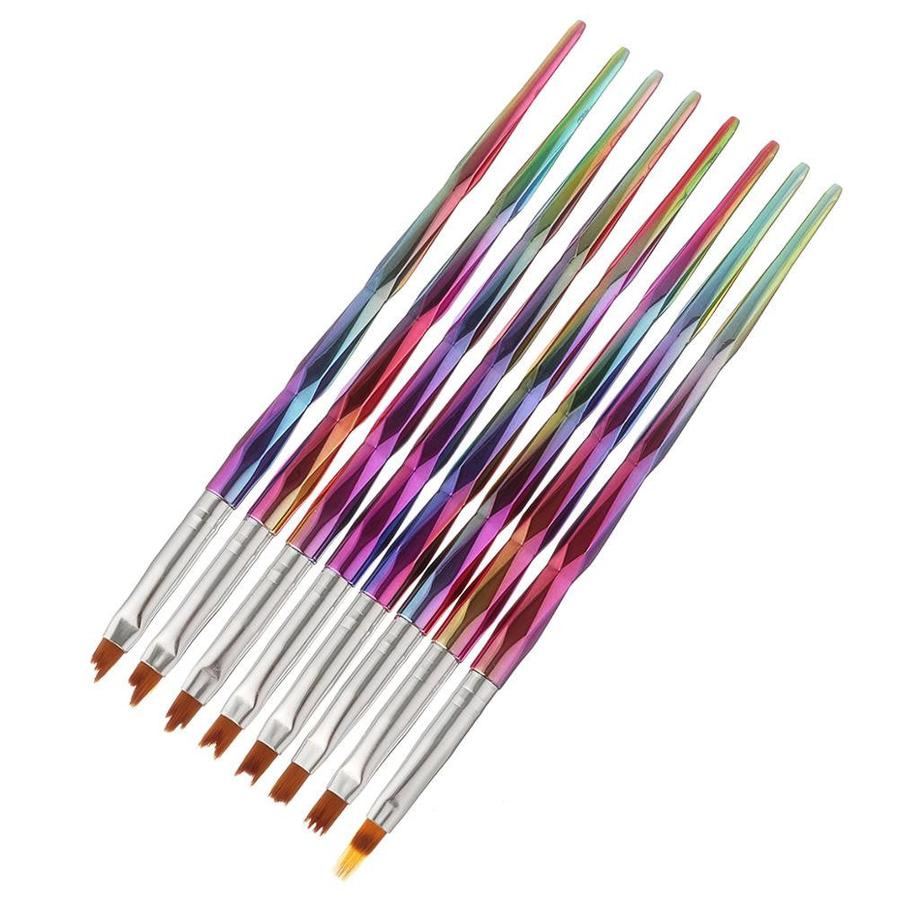 JMT-856970 Set of 8 Colorful Flower Nail Art Pens for DIY Designs