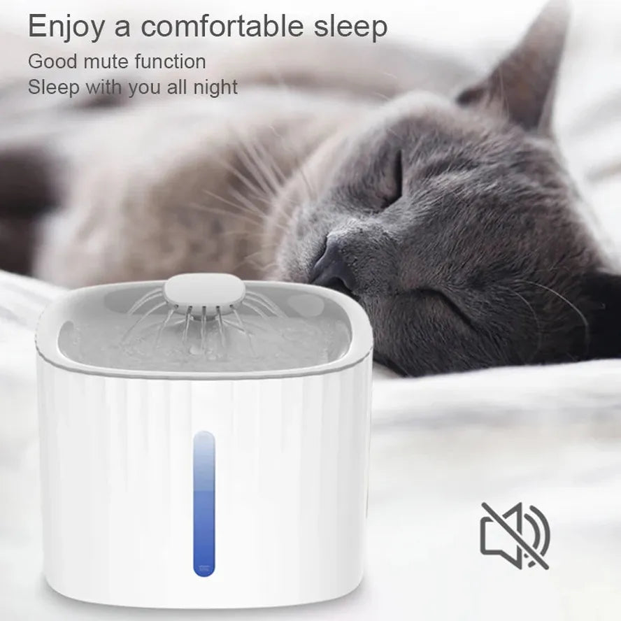 JMT-857034 3L Cat and Dog Water Fountain with Low Water Shut Off and Triple Filtration System