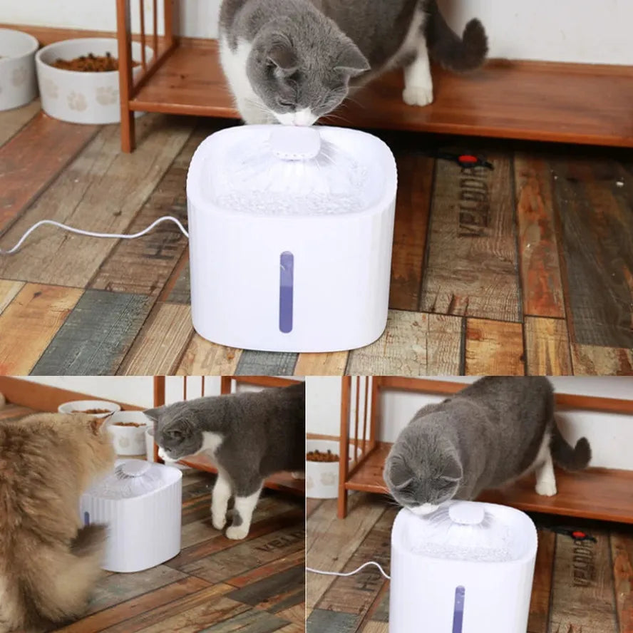JMT-857034 3L Cat and Dog Water Fountain with Low Water Shut Off and Triple Filtration System