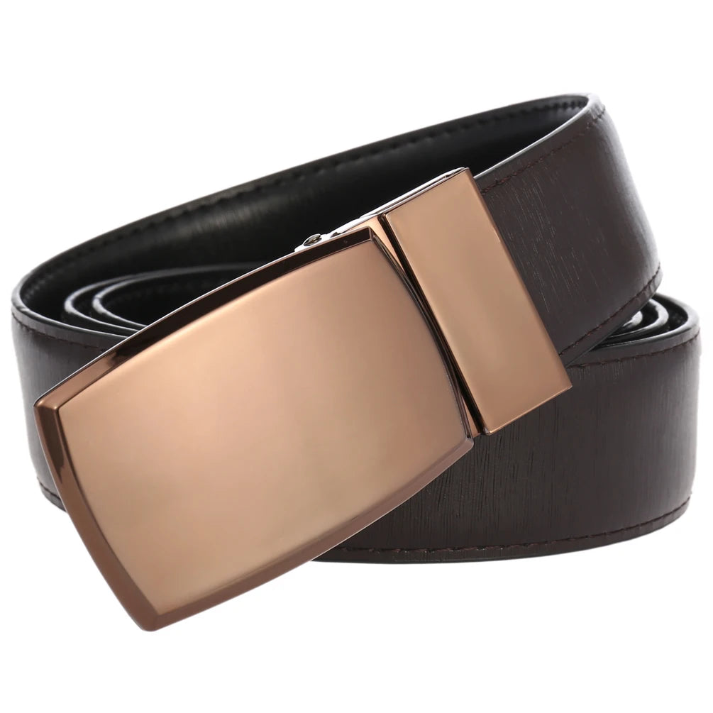 JMT-857418 Smooth Perforated Casual Belt for Men - Adjustable Buckle Design, Ideal for Trousers