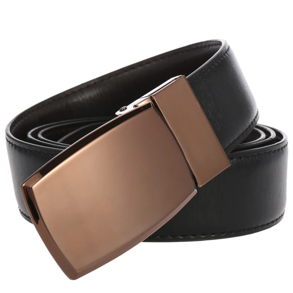 JMT-857418 Smooth Perforated Casual Belt for Men - Adjustable Buckle Design, Ideal for Trousers