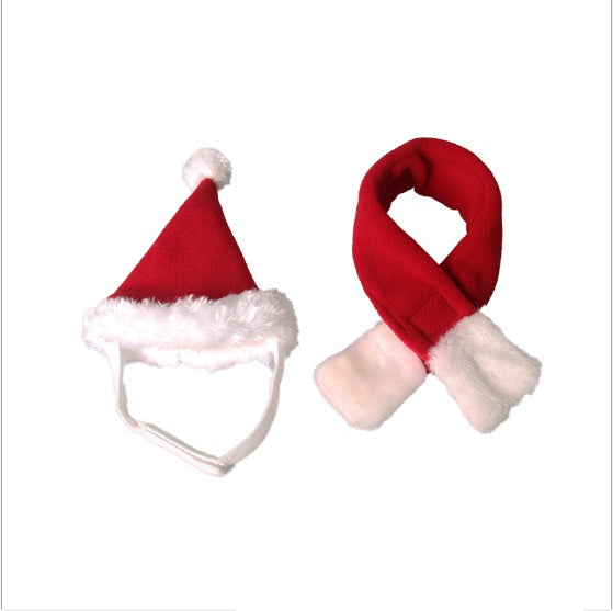 JMT-857482 Adjustable Christmas Pet Headband with Elk Antlers for Dogs and Cats - Fleece and Velvet Set