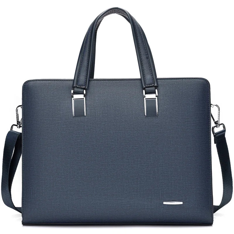 JMT-857482 Genuine Leather Messenger Bag for Laptop, Waterproof and Wear-Resistant Briefcase for Men