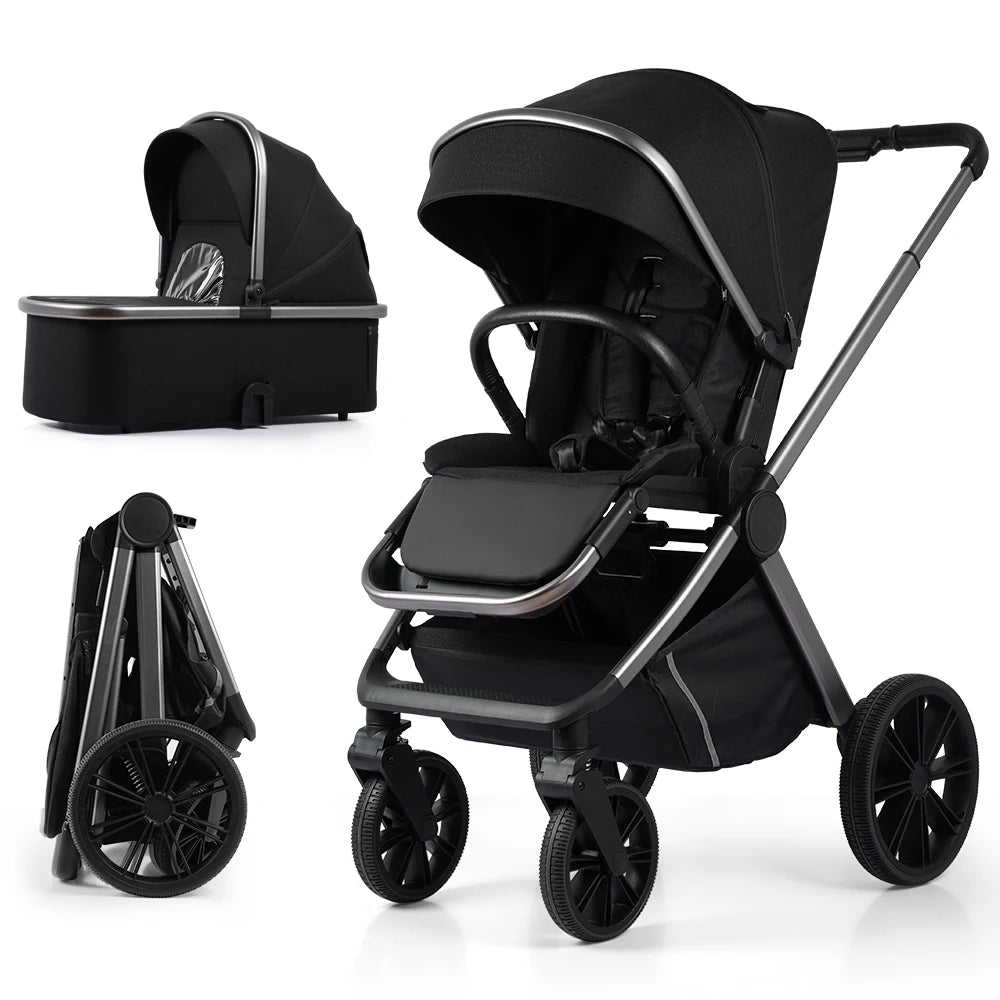 JMT-857674 3-in-1 Lightweight Foldable Stroller with Car Seat for Infants and Toddlers