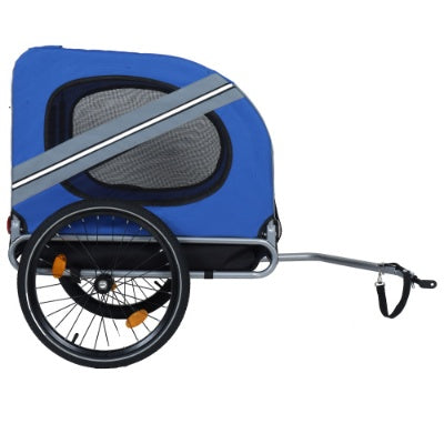 JMT-857674 Large Folding Bike Trailer for Dogs - 120LB Capacity All-Terrain Pet Carrier with Durable Steel Frame, Perfect for Cycling, Jogging, and Camping Activities