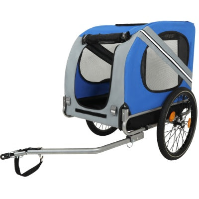 JMT-857674 Large Folding Bike Trailer for Dogs - 120LB Capacity All-Terrain Pet Carrier with Durable Steel Frame, Perfect for Cycling, Jogging, and Camping Activities