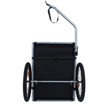 JMT-857674 Large Folding Bike Trailer for Dogs - 120LB Capacity All-Terrain Pet Carrier with Durable Steel Frame, Perfect for Cycling, Jogging, and Camping Activities