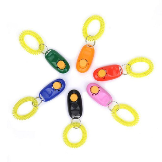 JMT-857802 Dog Training Clicker with Key Ring and Wrist Strap in Various Colors