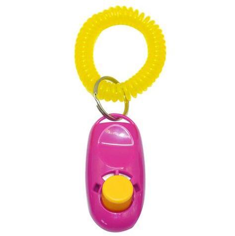 JMT-857802 Dog Training Clicker with Key Ring and Wrist Strap in Various Colors