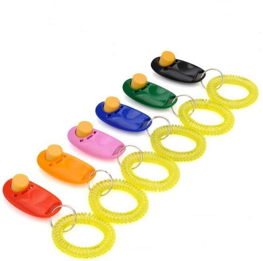 JMT-857802 Dog Training Clicker with Key Ring and Wrist Strap in Various Colors