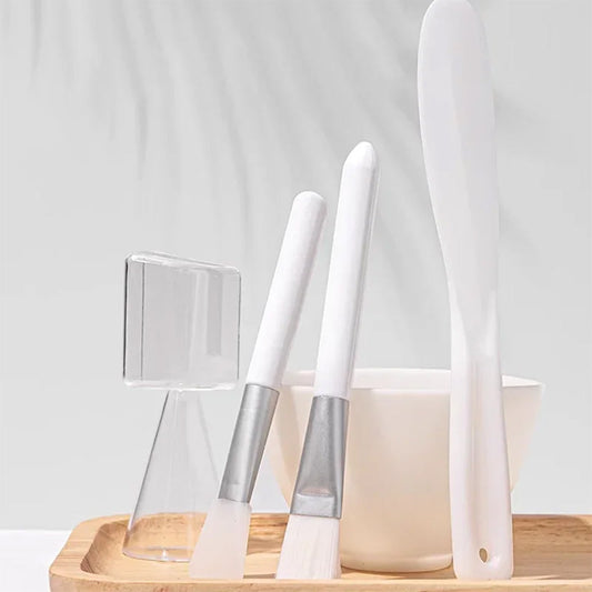 JMT-857802 Silicone Face Mask Mixing Tools Set - 5-Piece Kit for Skincare and Beauty Applications