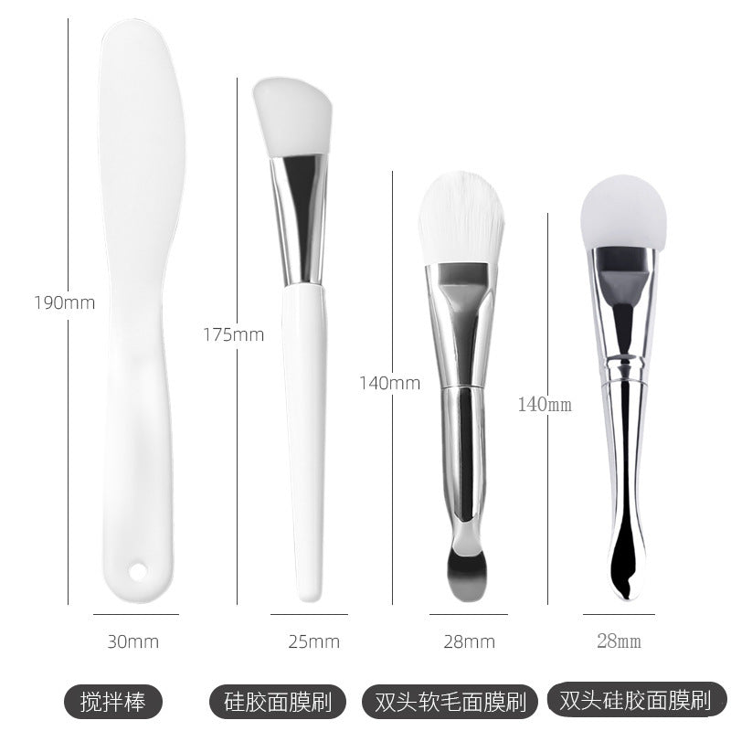 JMT-857802 Silicone Face Mask Mixing Tools Set - 5-Piece Kit for Skincare and Beauty Applications