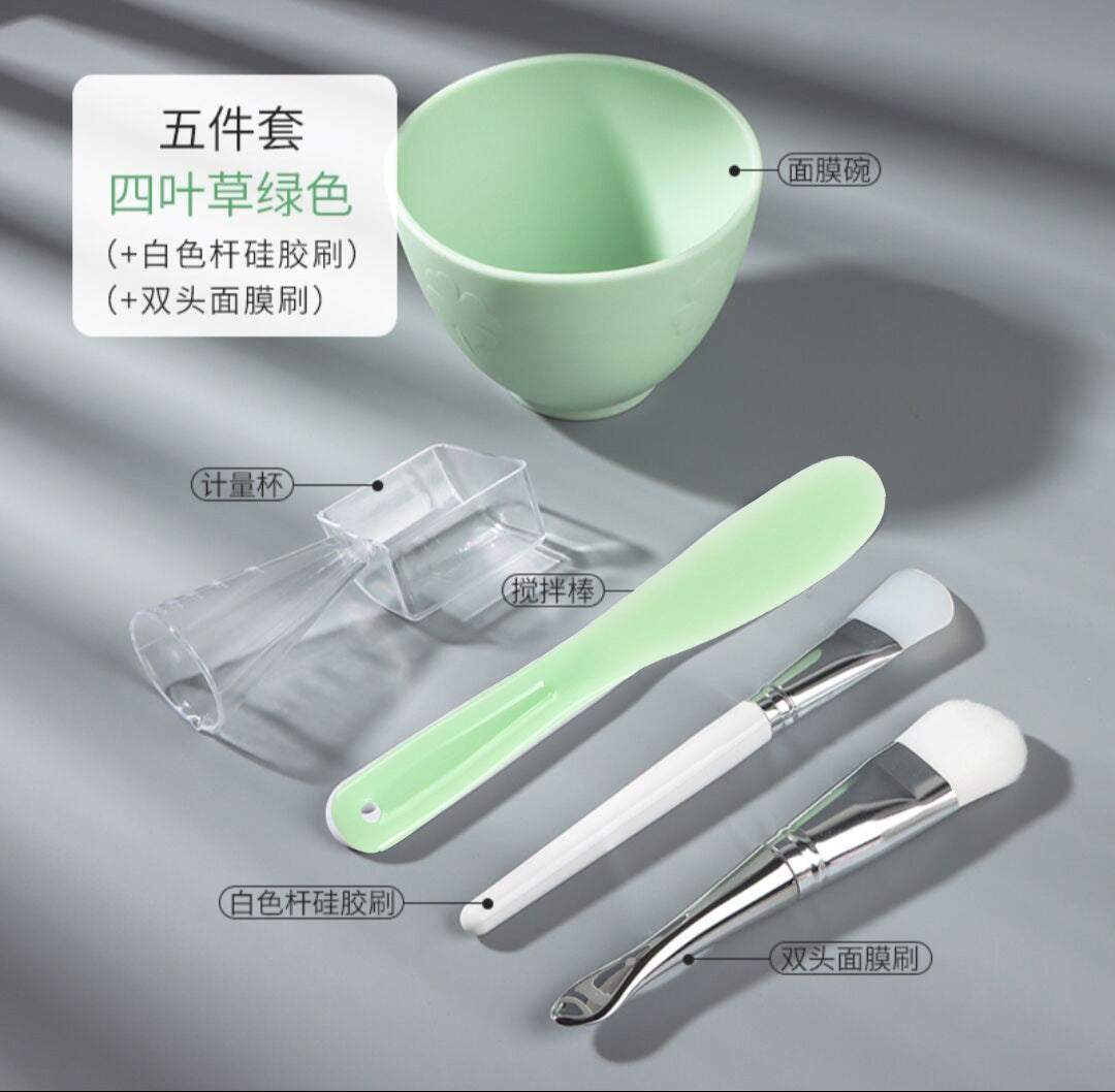 JMT-857802 Silicone Face Mask Mixing Tools Set - 5-Piece Kit for Skincare and Beauty Applications