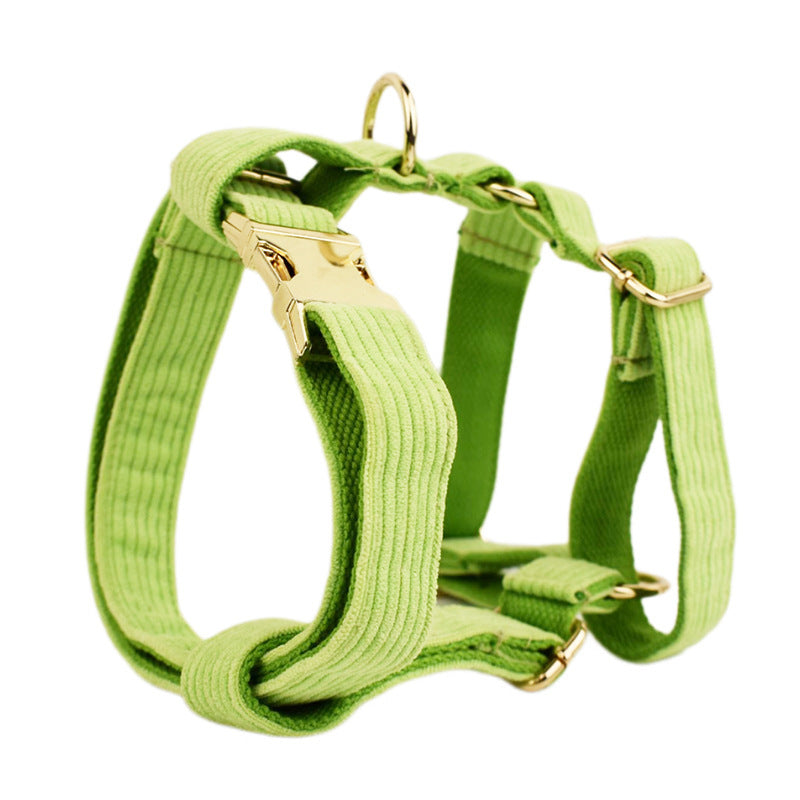 JMT-857994 Velvet Fabric Dog Collar with Adjustable Sizing and Accessories