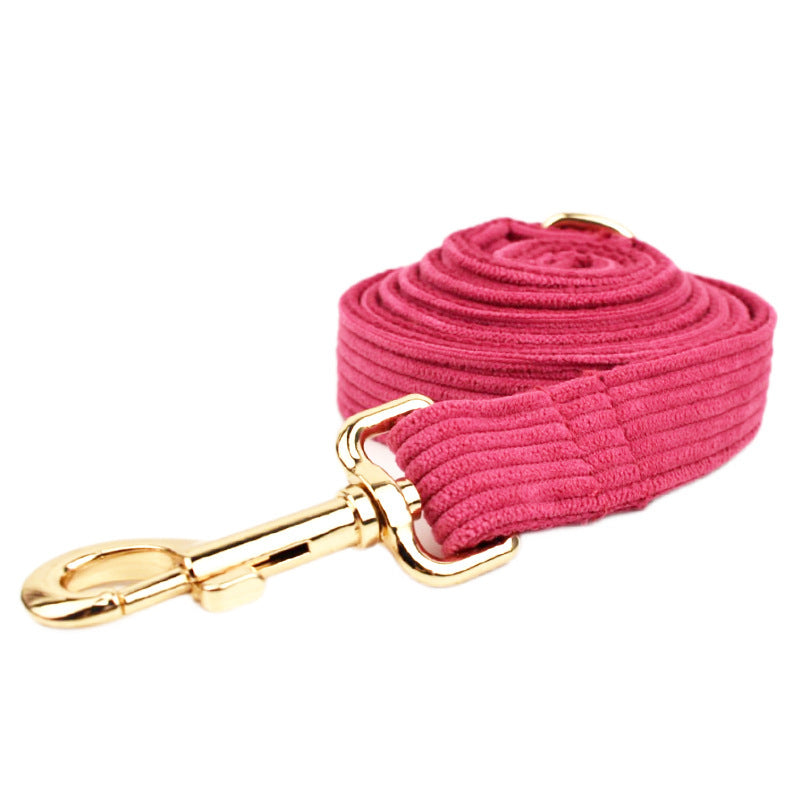 JMT-857994 Velvet Fabric Dog Collar with Adjustable Sizing and Accessories