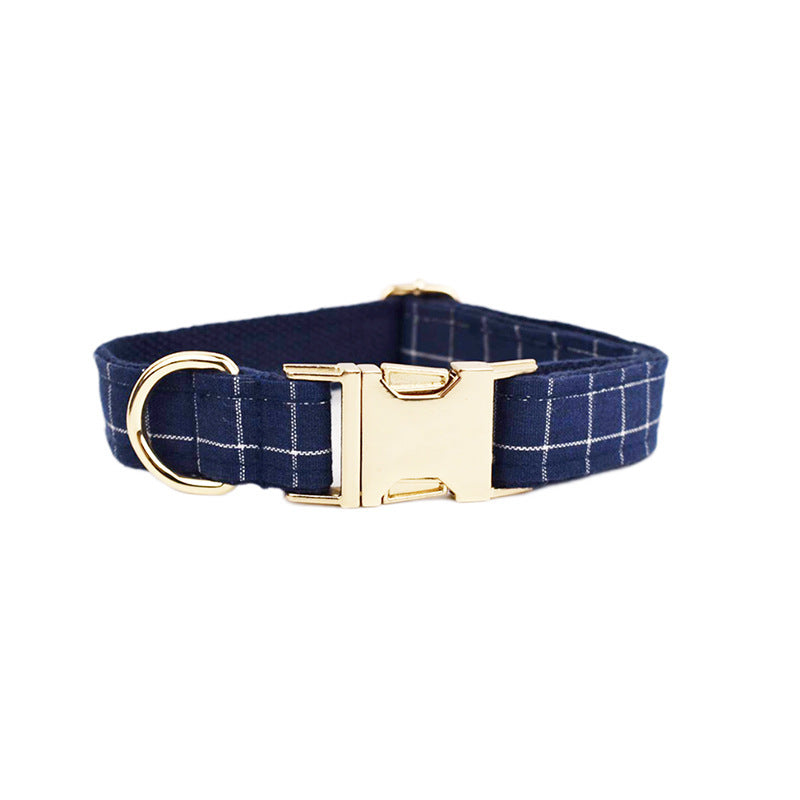 JMT-857994 Velvet Fabric Dog Collar with Adjustable Sizing and Accessories