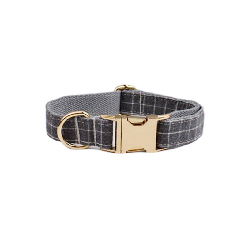 JMT-857994 Velvet Fabric Dog Collar with Adjustable Sizing and Accessories