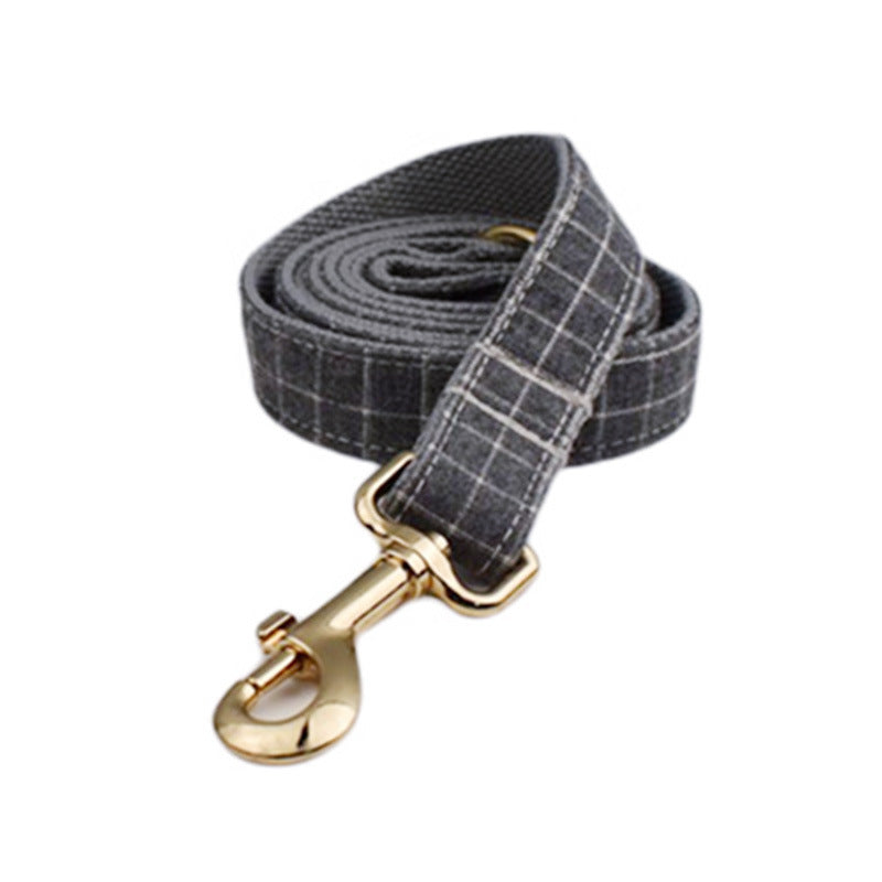 JMT-857994 Velvet Fabric Dog Collar with Adjustable Sizing and Accessories