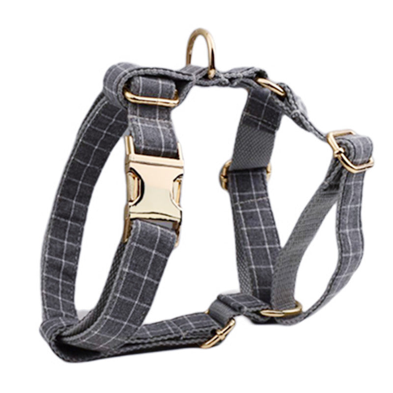 JMT-857994 Velvet Fabric Dog Collar with Adjustable Sizing and Accessories