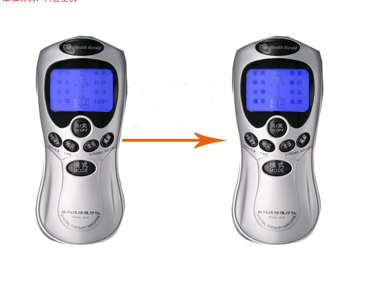 JMT-858058 Digital Meridian Physiotherapy Multi-Function Portable Pulse Massager with Self-Adhesive Electrode Pads