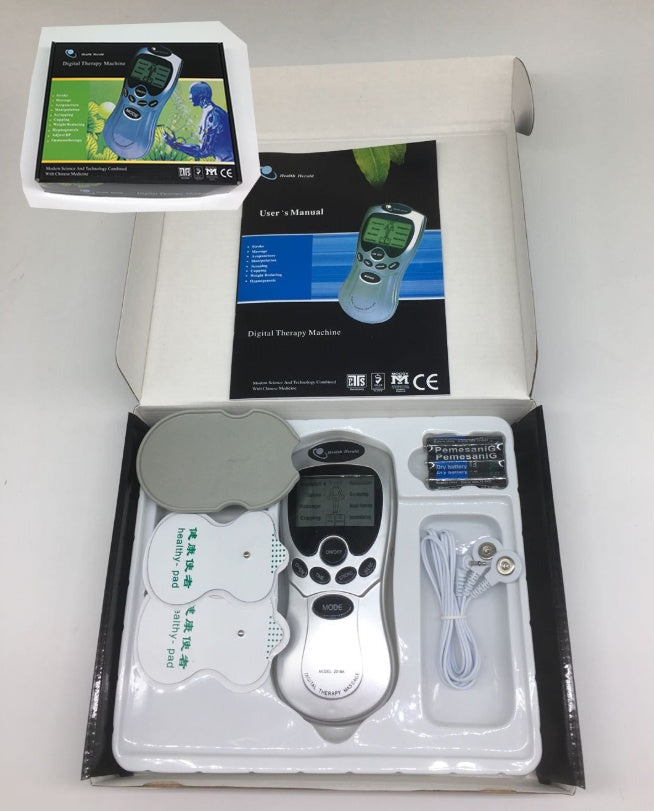 JMT-858058 Digital Meridian Physiotherapy Multi-Function Portable Pulse Massager with Self-Adhesive Electrode Pads