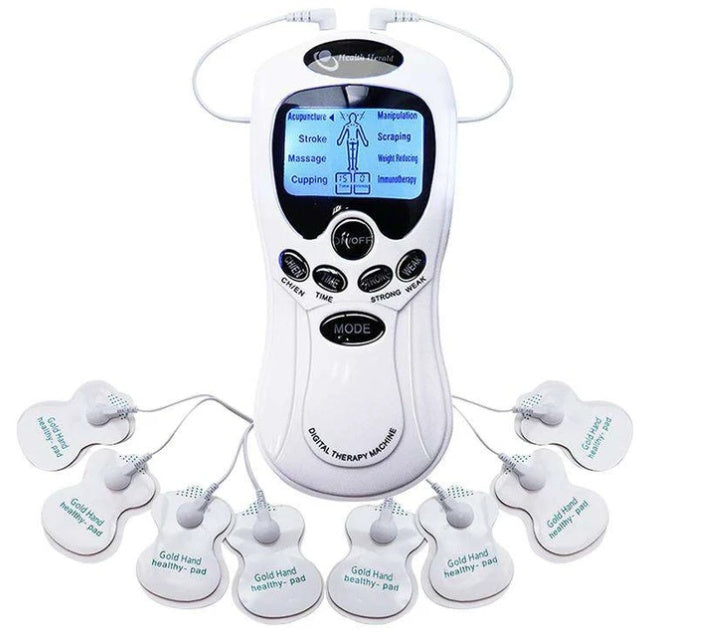 JMT-858058 Digital Meridian Physiotherapy Multi-Function Portable Pulse Massager with Self-Adhesive Electrode Pads