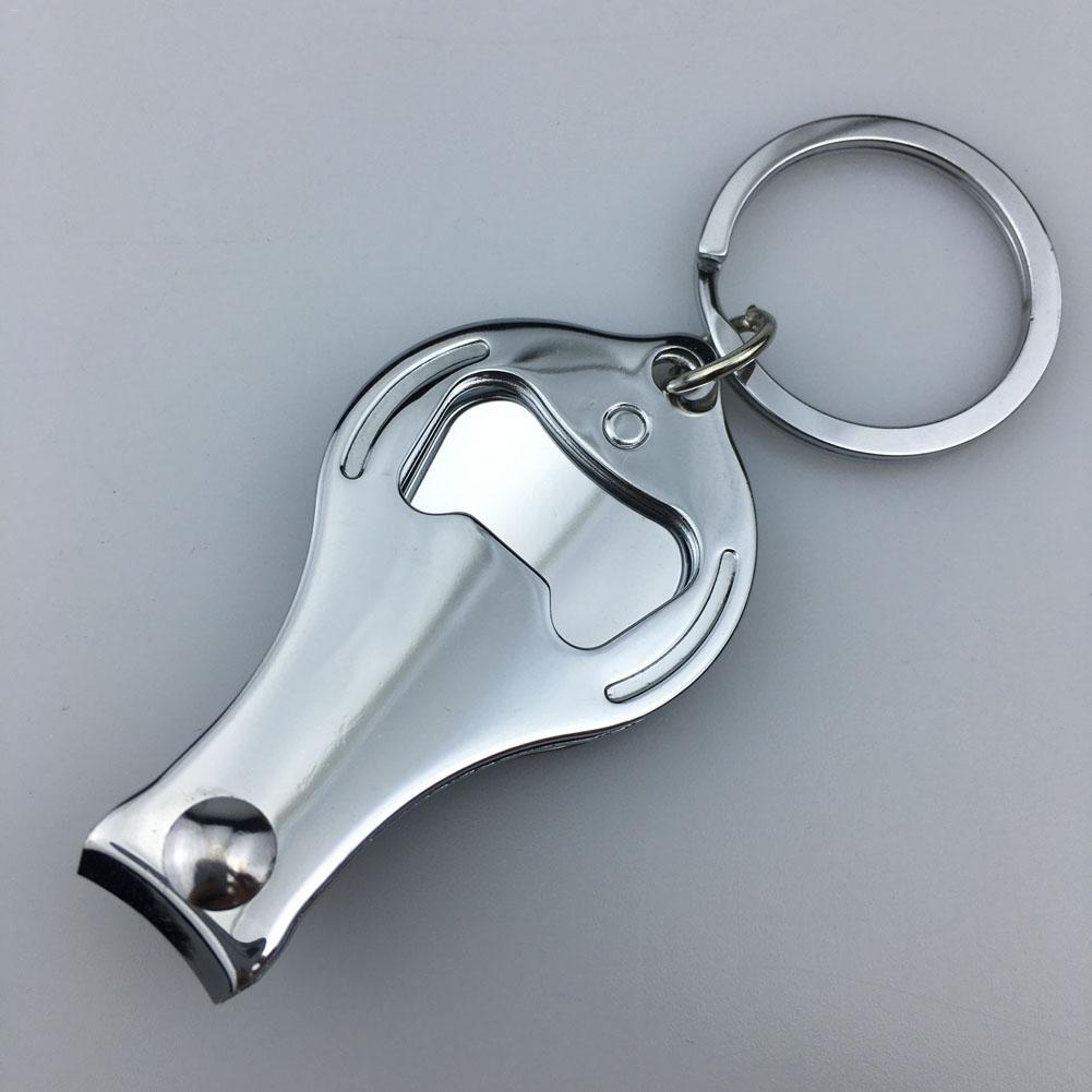 JMT-858122 Carbon Steel Plating Nail Clipper with Bottle Opener and Key Ring, 90x32mm