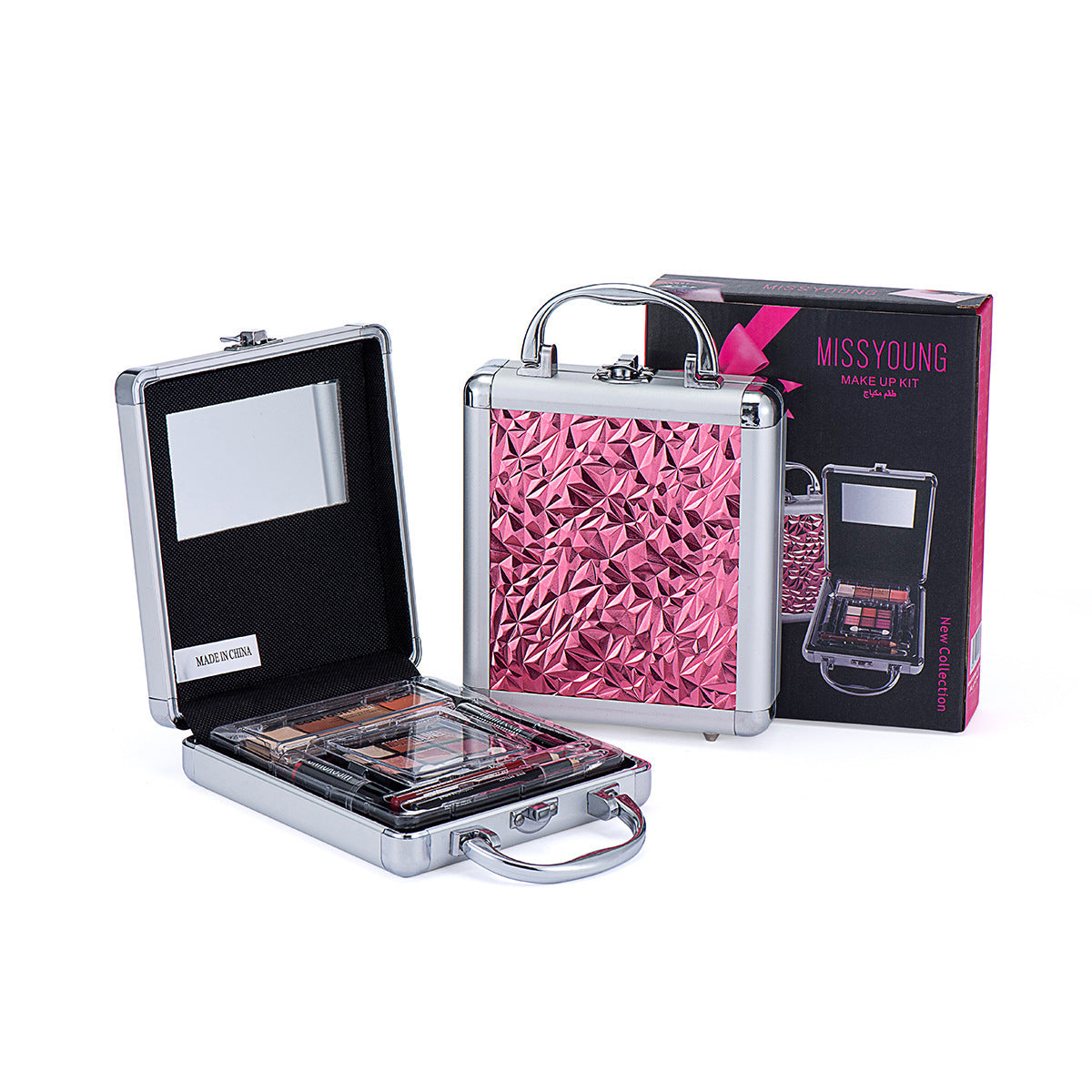 JMT-858250 Versatile Makeup Set with Eyeshadow Palette, Lipstick, Concealer, and Brush
