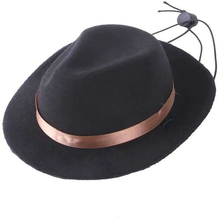 JMT-858314 Mini Pet Hat - Sunproof Woolen/Felt in Pink, Black, Brown, Red for Year-Round Celebrations