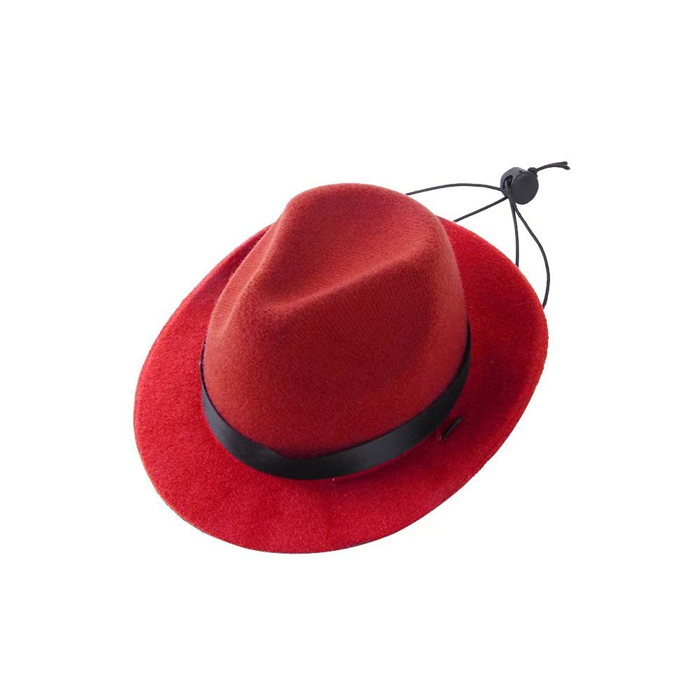 JMT-858314 Mini Pet Hat - Sunproof Woolen/Felt in Pink, Black, Brown, Red for Year-Round Celebrations